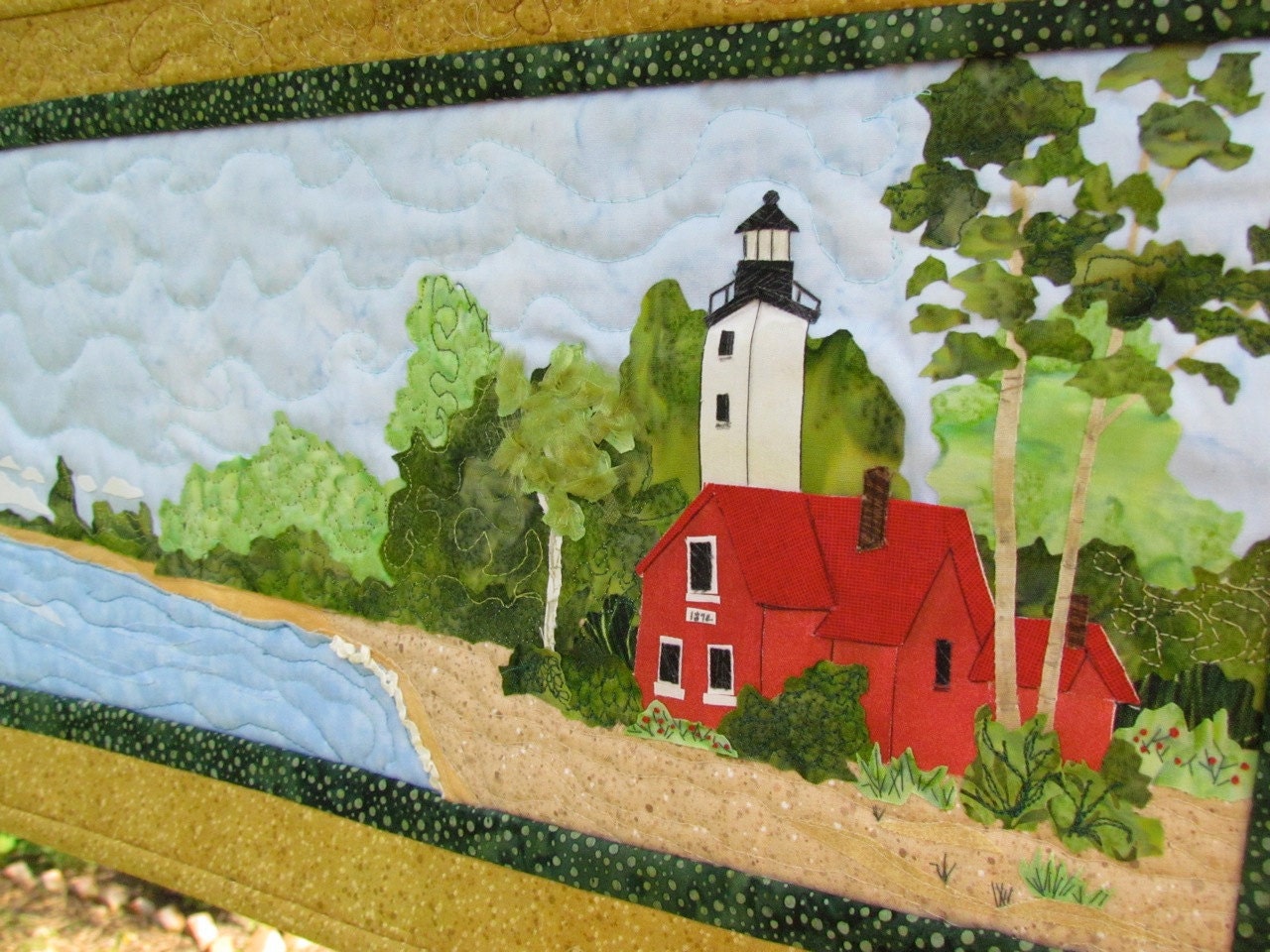 Lake Erie Lighthouse Art Quilt
