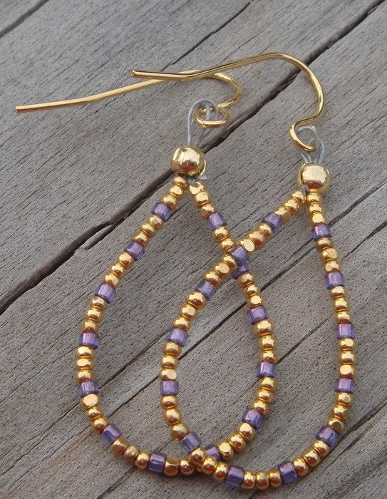 Gold and Purple Teardrops