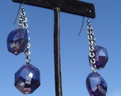 AB Purple Glass Beads with Gunmetal