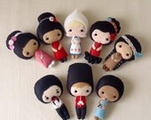 International Dolls pdf Patterns - You Choose Four