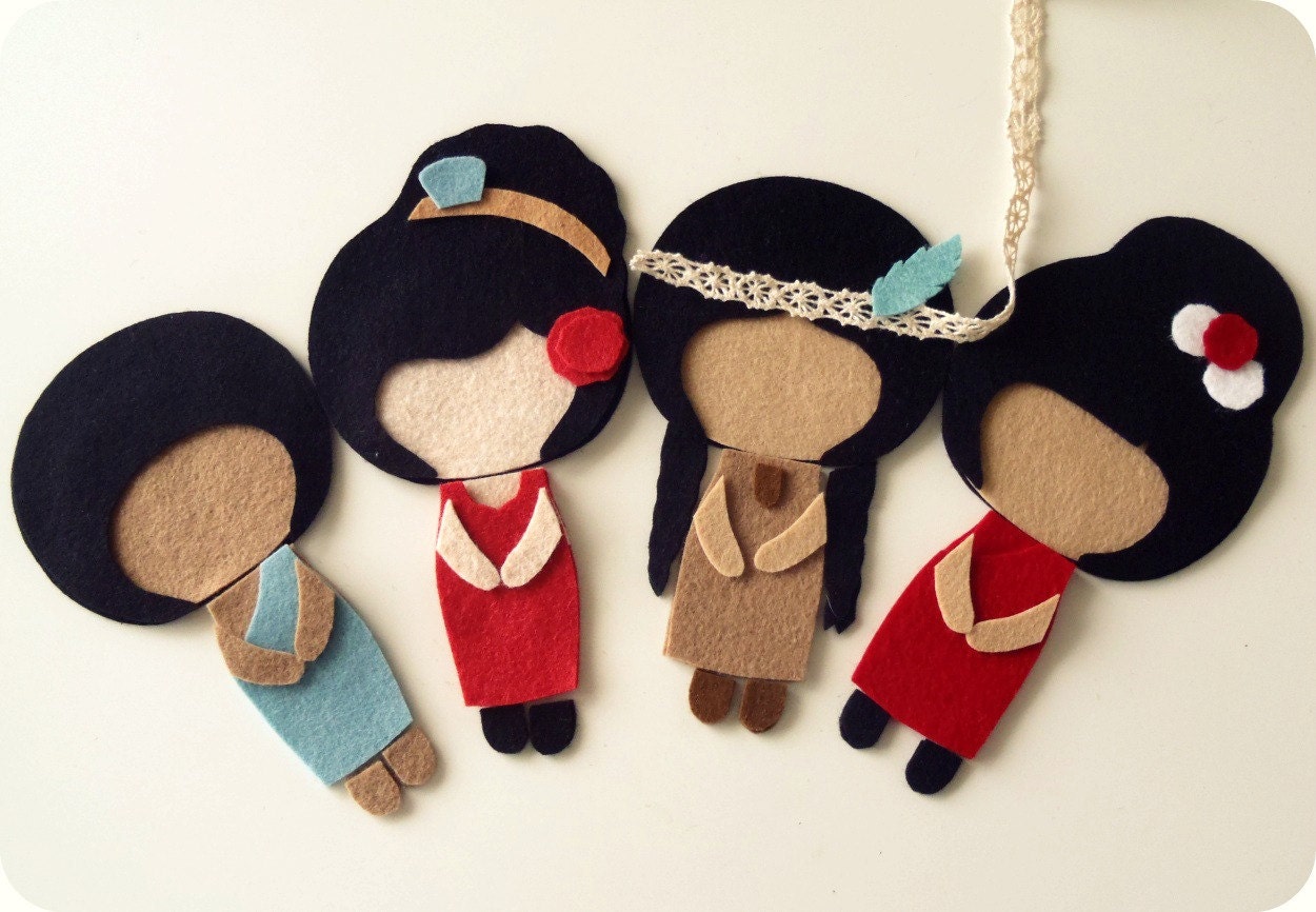 International Dolls pdf Patterns - You Choose Four