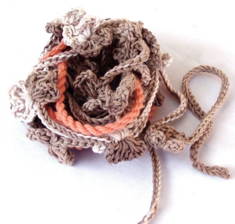 Vintage Victorian garden crocheted necklace bracelet belt headbands garland