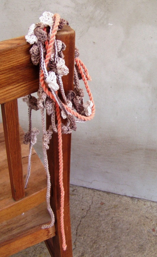 Vintage Victorian garden crocheted necklace bracelet belt headbands garland