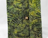 Kindle Fire HD 8.9, Nook HD Plus, iPad, Xoom Case Cover Sleeve - Quilted Green Fern Batik