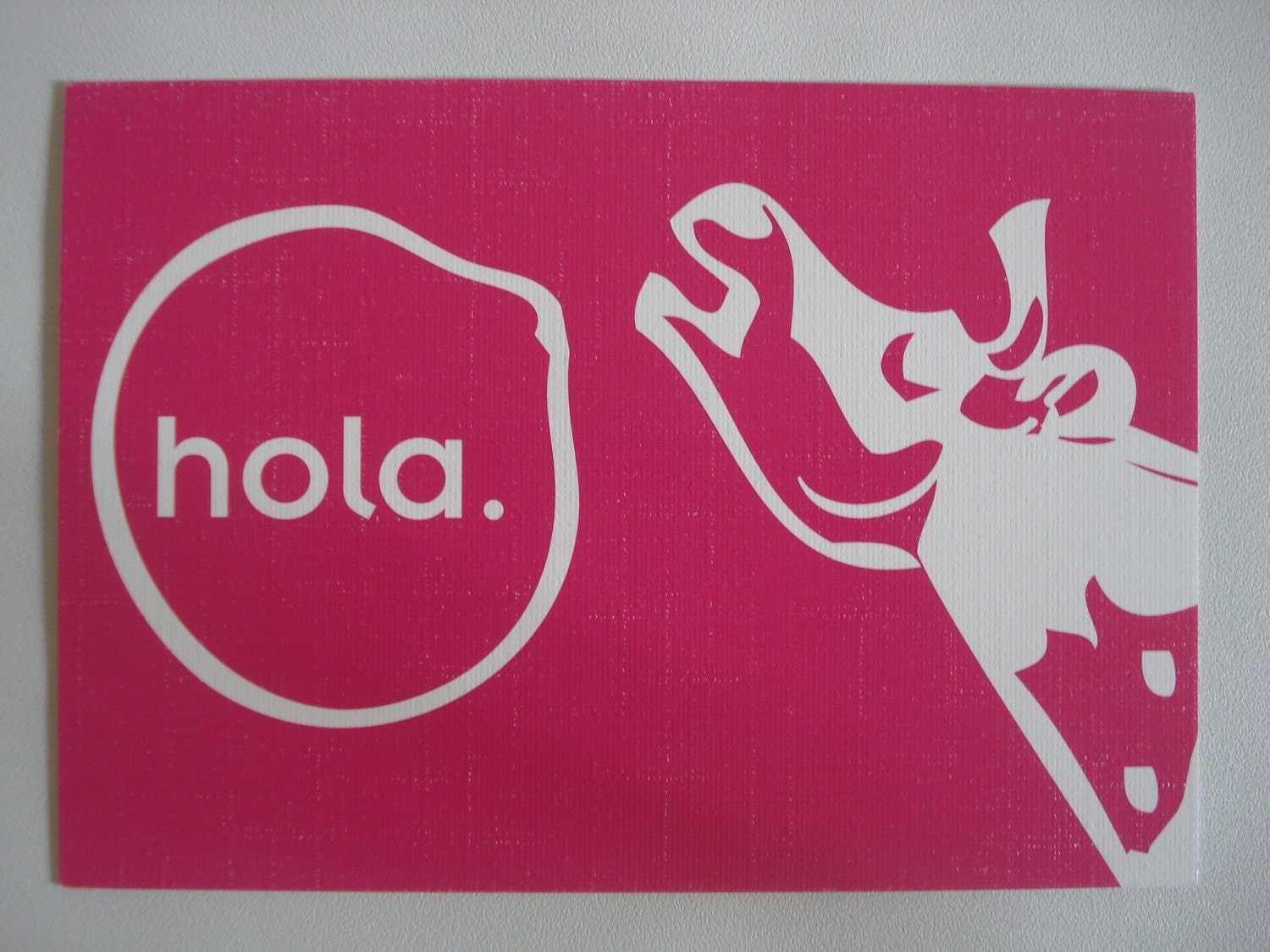 Hola/ Hello Cow Notecard