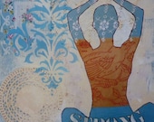 Yoga Strong Blue Print 8x10