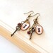Secret Key Earrings. Bronze Key Earrings. Hidden Place, Mystery, Keyhole, Antique Brass.