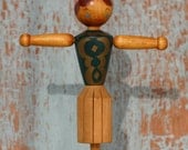 Wooden Swedish Doll Lady Napkin Holder