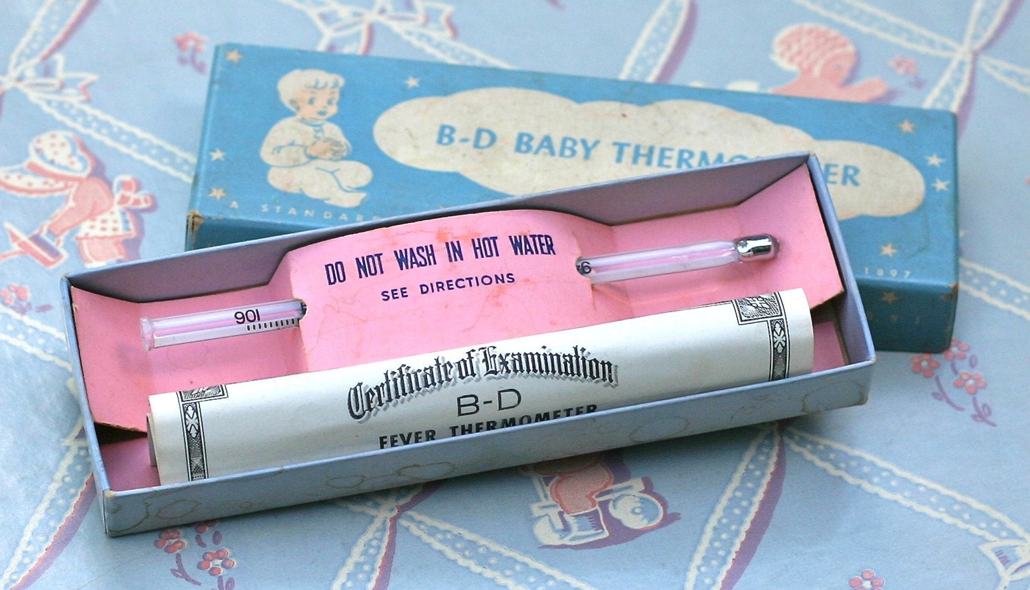 Vintage Baby B-D Fever Thermometer By Ivorybird On Etsy