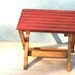 Vintage Folding Red Wood Stool Seat