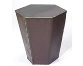 Metal Table Rust Hexagon