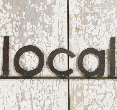 Recycled Farm Metal LOCAL Sign