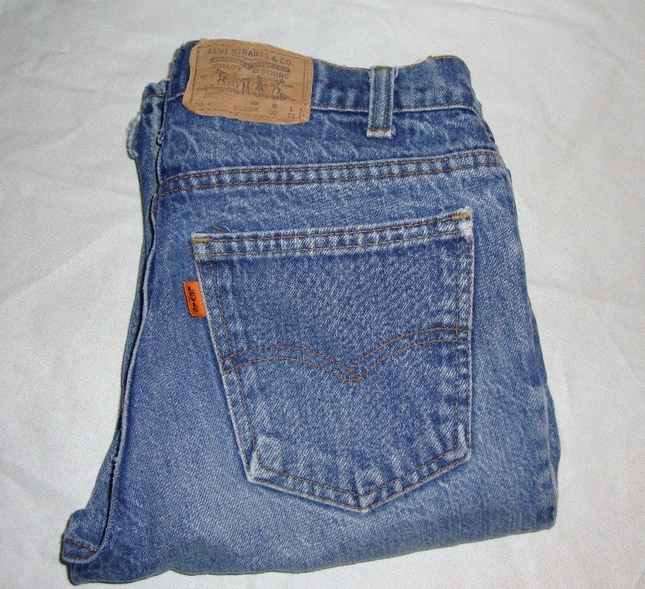 VINTAGE LEVIS ORANGE TAG JEANS DENIM LADIES by Oldeclectics