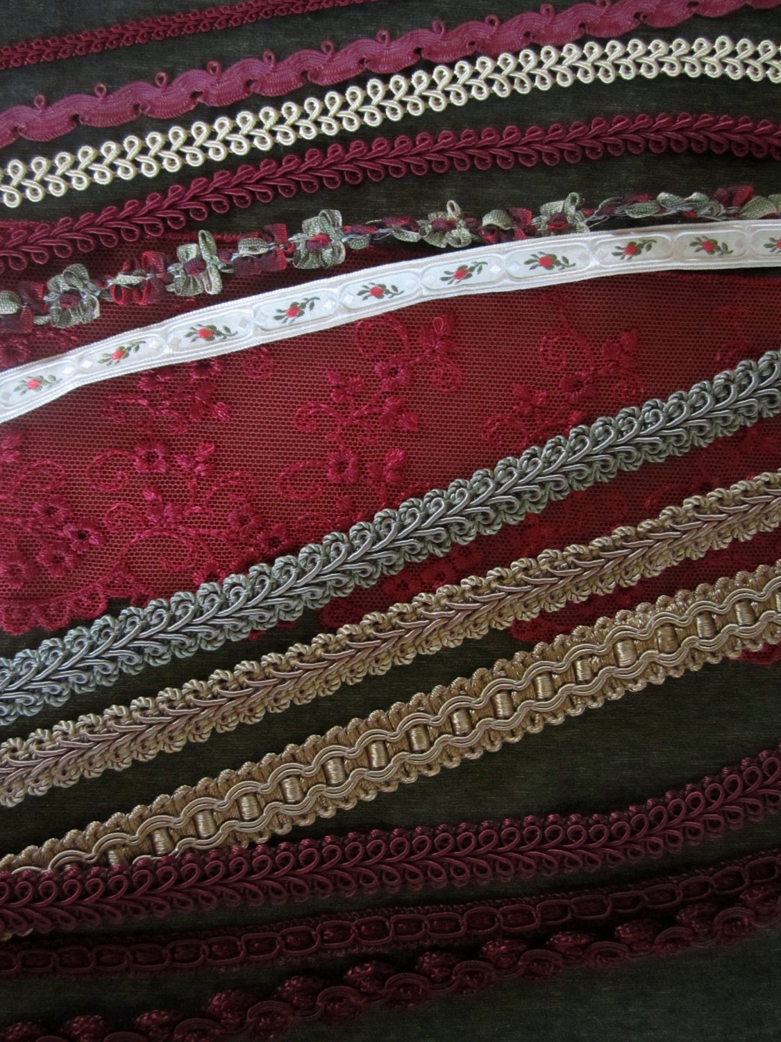 Edwardian Christmas Crazy Quilt Embellishment by sweetinspirations