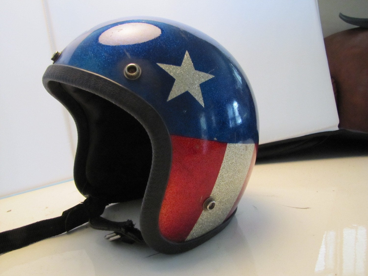 vintage metal flake Easy rider Evel Knievel helmet by scoxx30