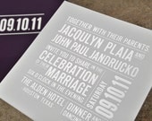 Silver Foil Embossed Invitation