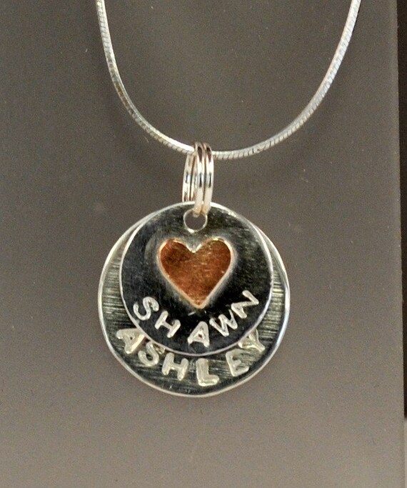 Items similar to Double Silver Name Tag Necklace on Etsy