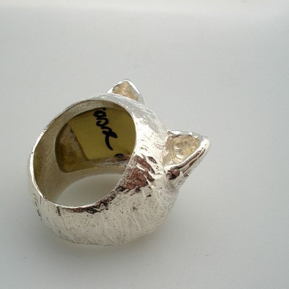 The White Kitten Ring size 6 1/2 - I'm All Ears Series
