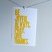 Yellow Religious Poster, Be Joyful Always Pray Give Thanks, Letterpress Typography Print