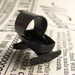 Baby Cradle charm -  dark antiqued brass (1 charm)