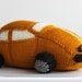Hand knitted toy for a big and small boy, big car, gold car, knitted car, knitted toys ready to ship