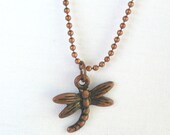 Copper Dragonfly Necklace
