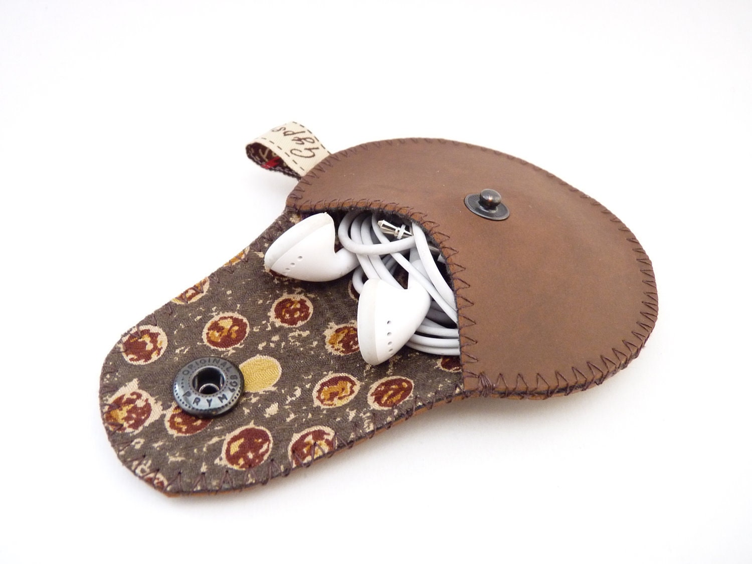 Coin Pouch / Mini Gypsy for Guys Vegan Edition /  Faux Leather and Recycled Necktie Ready to Ship