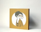Gloria - mini painting on board