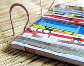 Newspaper jewelry - First anniversary gift - Recycled Earrings - Eco friendly jewelry - Newspaper, recycled, eco friendly, Colorful, blue