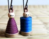 Boy and Girl Earrings - First anniversary gift - 1st anniversary gift - Creative jewelry - Wedding, Love, Boy, girl, Wedding, Purple, Blue