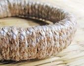 Natural - Natural jewelry - Hemp bracelet - Woodland jewelry - Autumn, Fall, Neutral, Burlap, Jute, Earthy, Texture- White, Brown, Beige