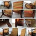 Danish Modern Scoop Lounge Chair 1960s - original 60s striped upholstery - mid century modern chair