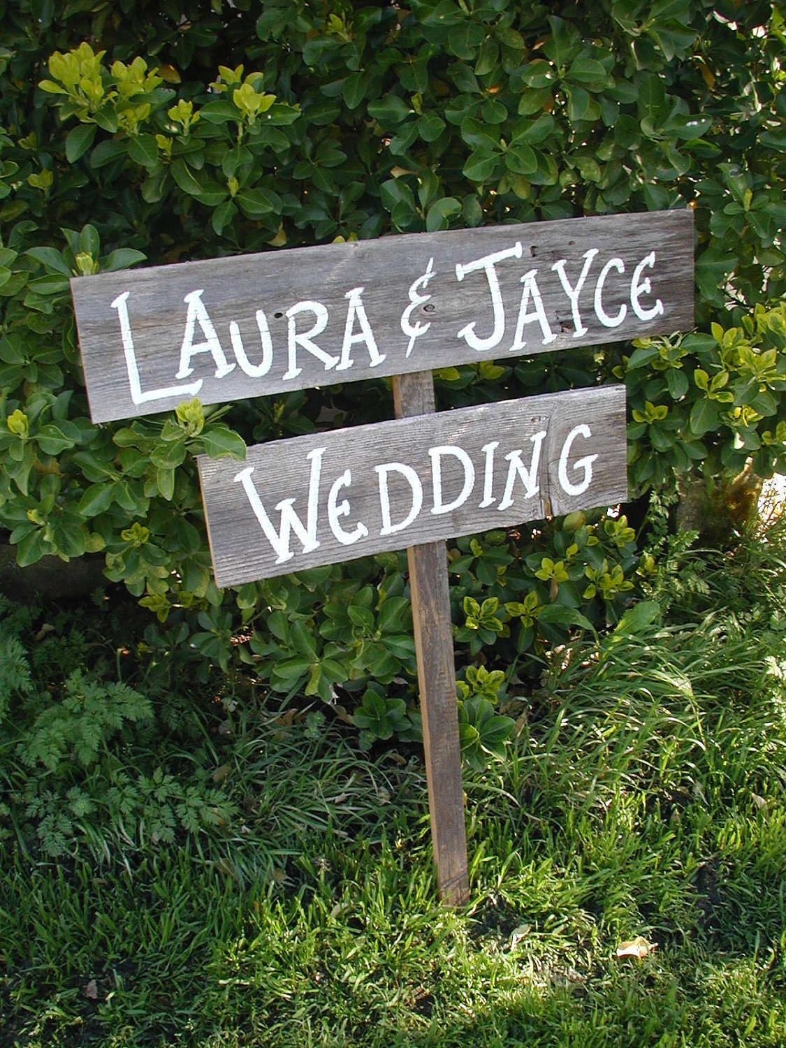 sign  personalised Rustic  Sign Western Personalized rustic Stake Wedding Bridal  Name on