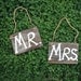 Mr and Mrs Western Rustic Wedding Sign Bridal Barn Wood Bride Groom Hanging