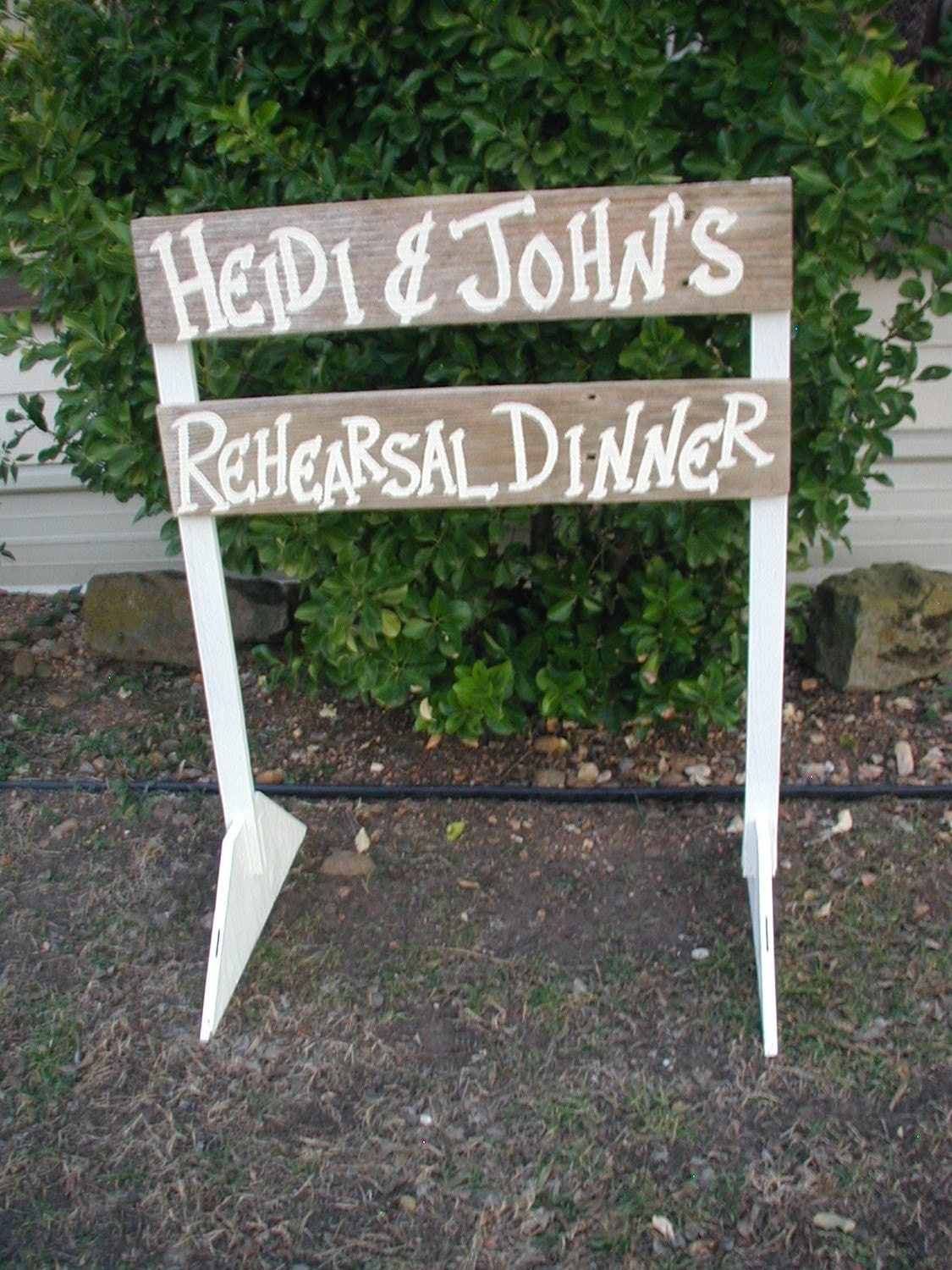 Free Standing Personalized Wood Wedding Sign by craftmarttexas