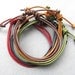 Mens leather multi strand adjustable bracelets - choose your colour