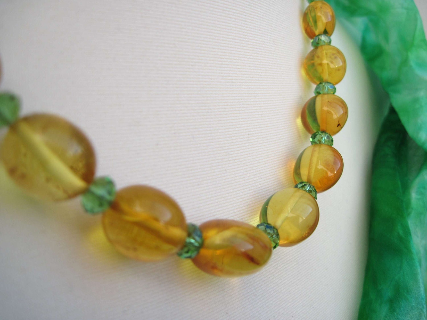 Natural Fresh Honey Amber Necklace Yellow Green Transparent Baltic Amber Jewelry Sunny Bright Gift for her Valentine's Day