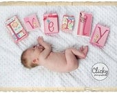 Custom Wooden NAME Blocks - Personalized for BABIES, boys, girls, photo shoots, birthdays, baby showers and room decor