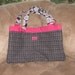 Diaper Bag - black, white, & hot pink - READY TO SHIP