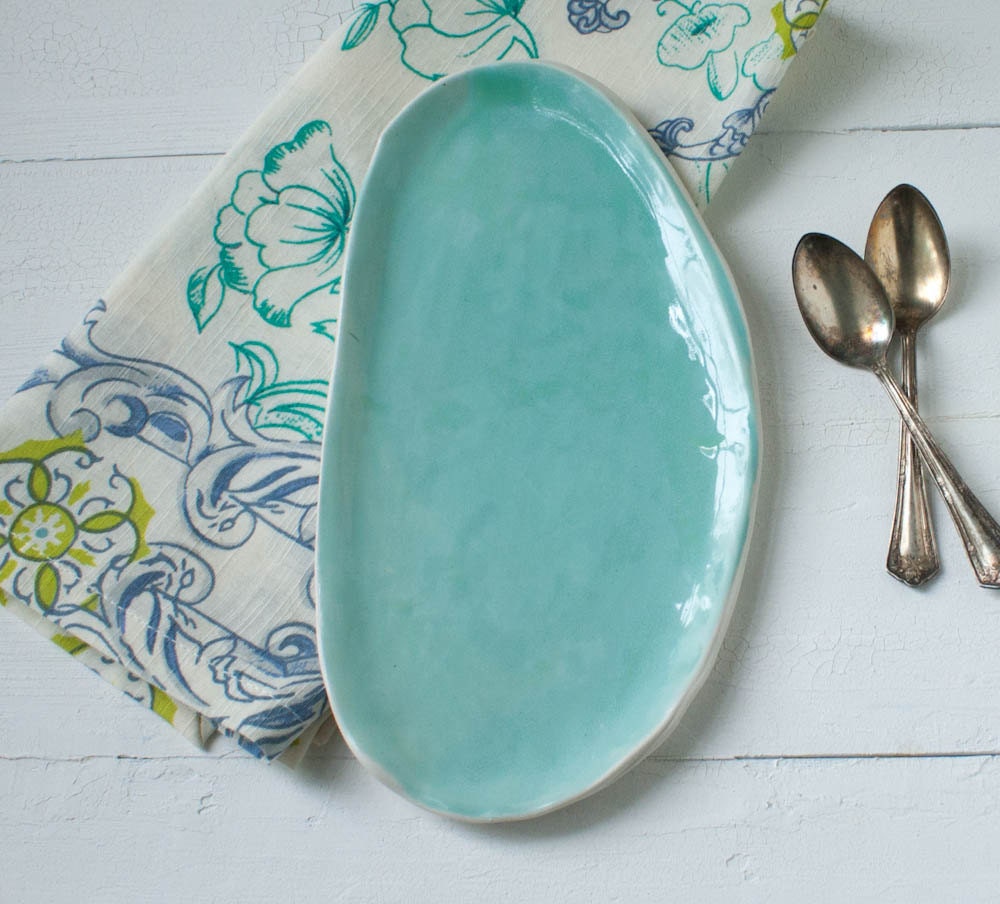 Sale Aqua Serving Tray