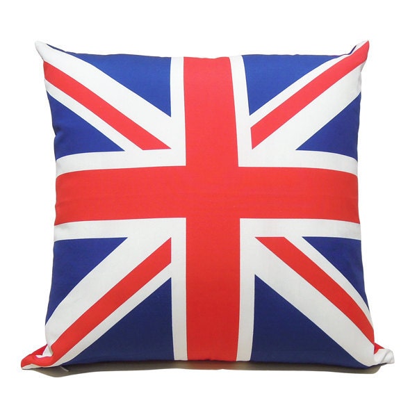 SALE 20% OFF-Union Jack Flag Cushion / Pillow Cover - 16" (40cm)