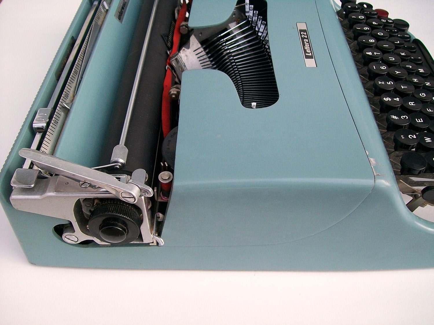 Vintage Typewriter Blue Manual Olivetti Underwood