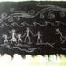 Felted Wall Hanging 'Jumping Waves in Hawaii' - wet felted - RESERVED