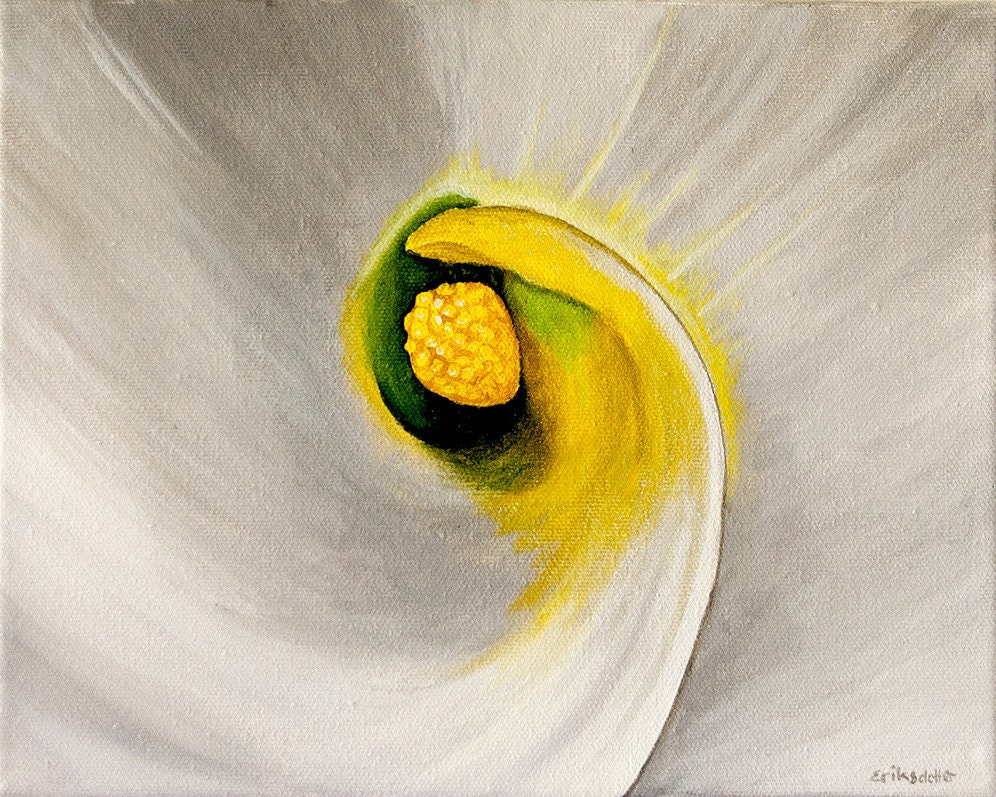 Calla From Above 8x10 Fine Art Print by Eriksdotter