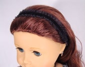 Ruffled headband for 18" dolls such as American Girl