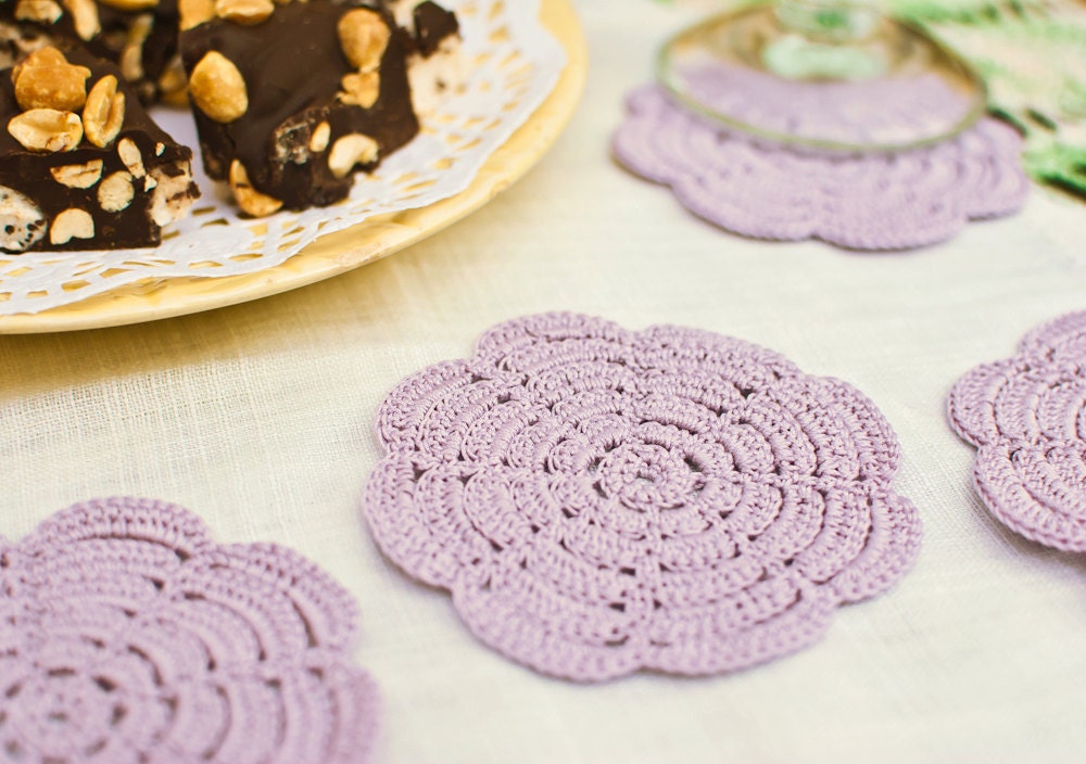Crochet Coasters - Pastel Decor