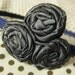 Pewter Fabric Flower Headband