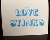 Love stinks - secret message note card