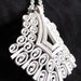 vintage white enamel WHIRLYGIG pendant