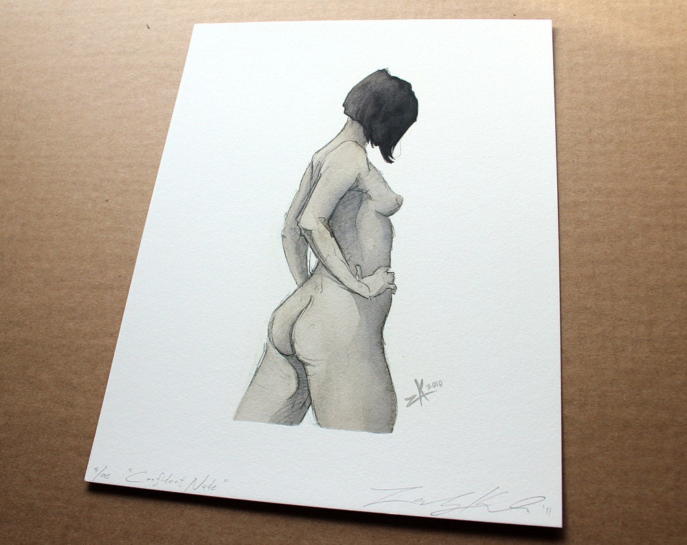 Confident Nude - 8.5x11 PRINT